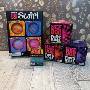 NeeDoh LOT - 3 FUZZBALL - 1 TEENIE SWIRL PACK - 1 NICE BABY BLOCK